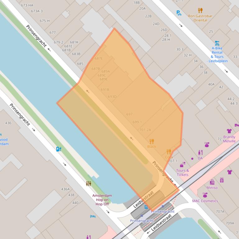 Kaart van postcodegebied 1017JV.