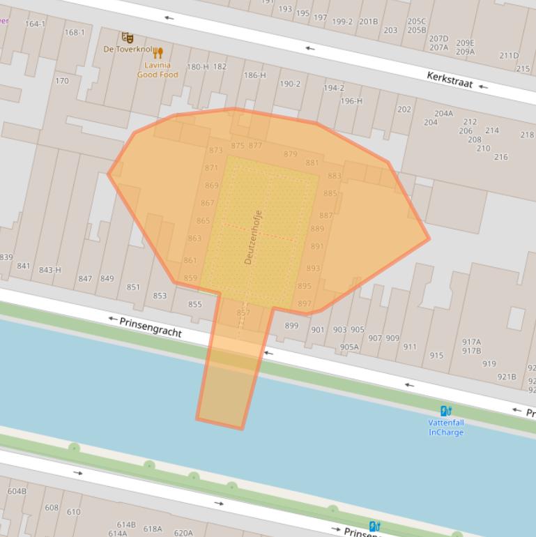 Kaart van postcodegebied 1017KC.