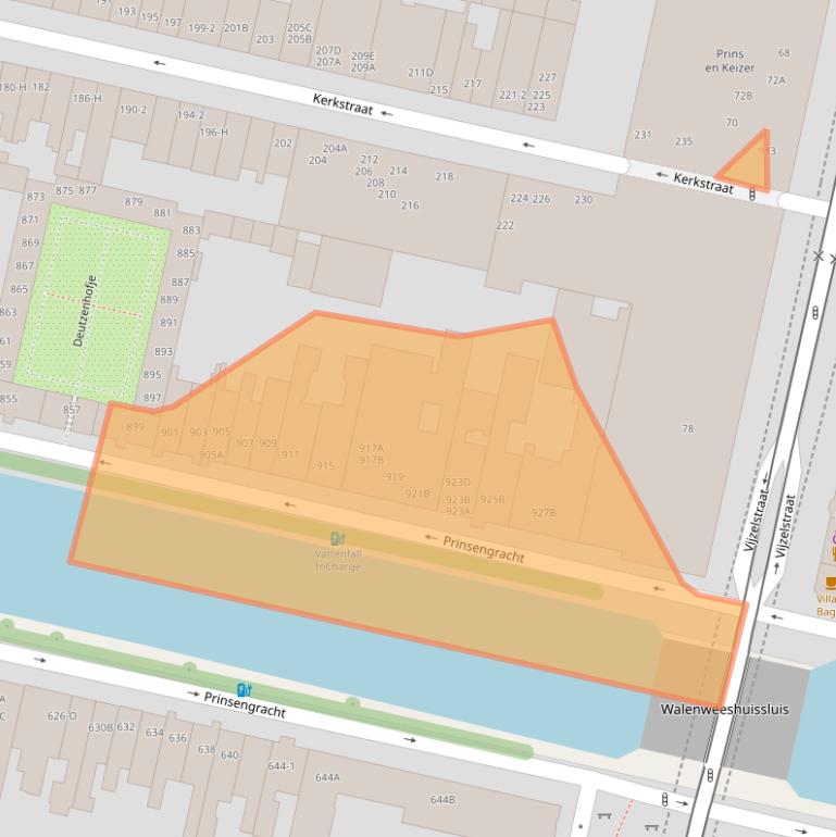 Kaart van postcodegebied 1017KD.