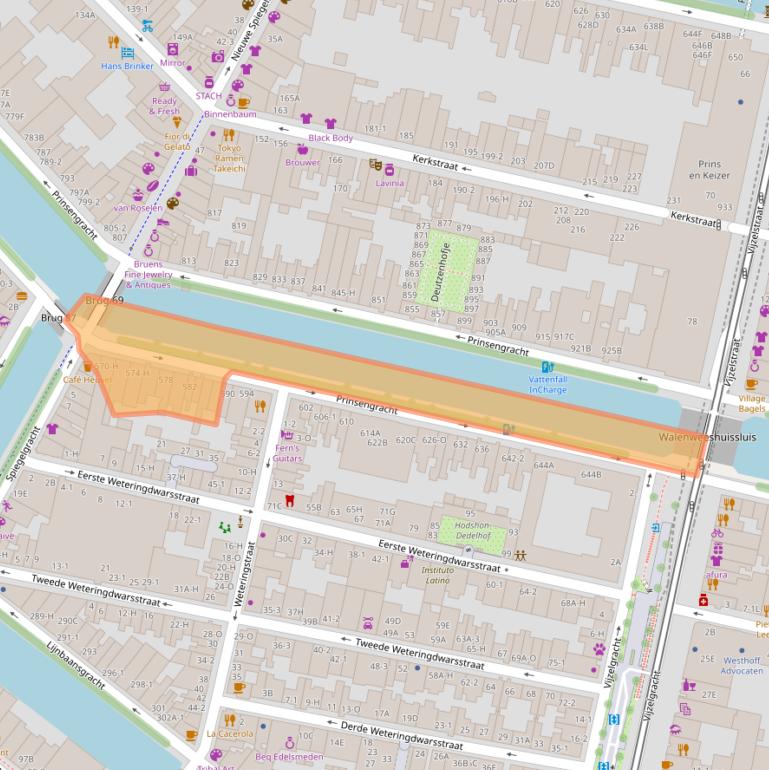 Kaart van postcodegebied 1017KR.