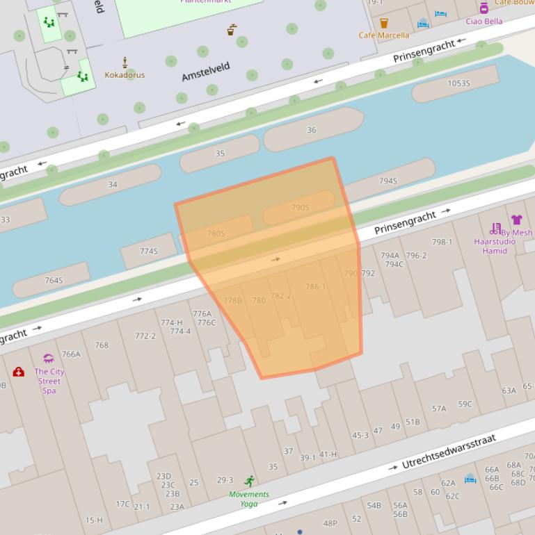 Kaart van postcodegebied 1017LG.