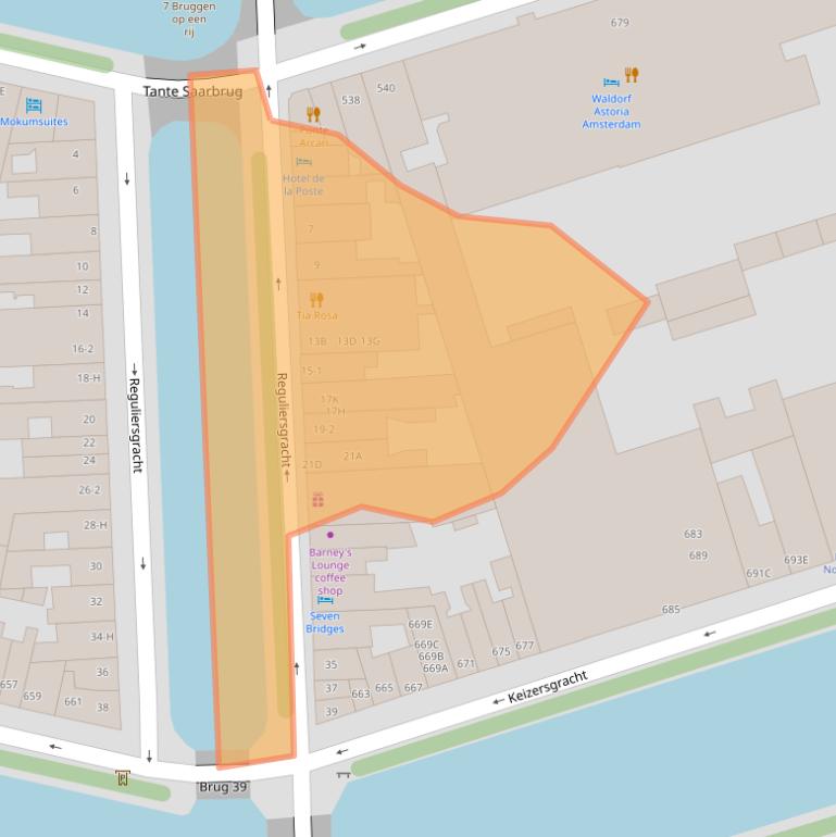 Kaart van postcodegebied 1017LJ.