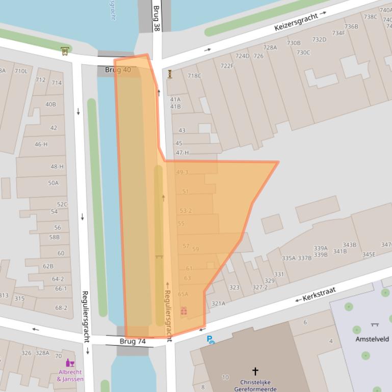 Kaart van postcodegebied 1017LL.