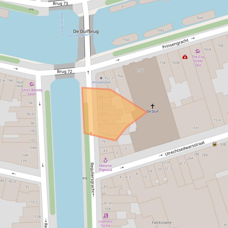 Kaart van postcodegebied 1017LM.