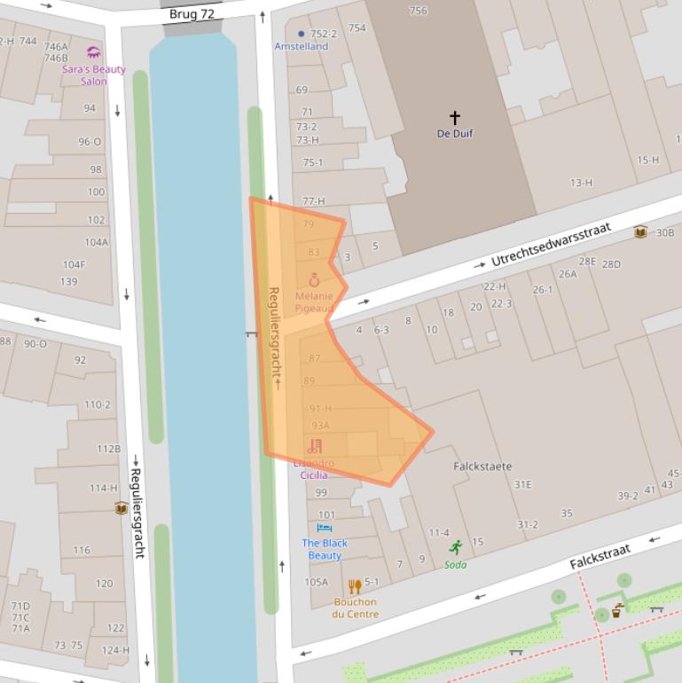 Kaart van postcodegebied 1017LN.