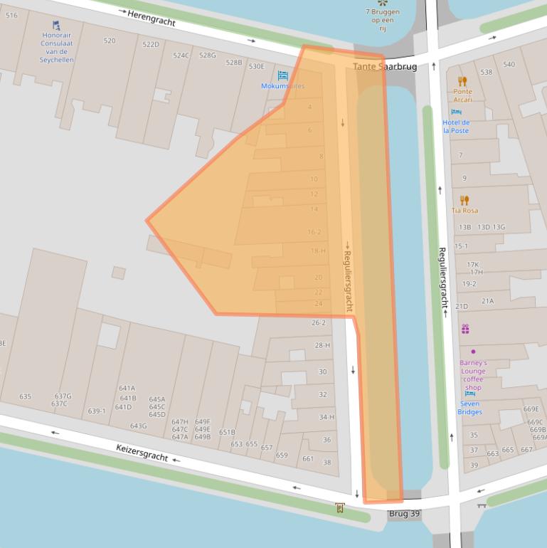 Kaart van postcodegebied 1017LR.