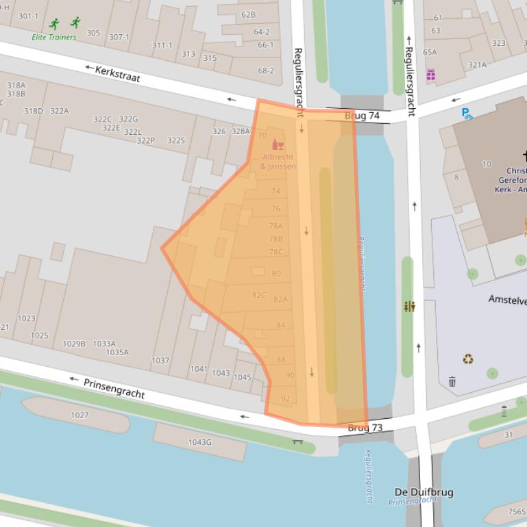 Kaart van postcodegebied 1017LV.