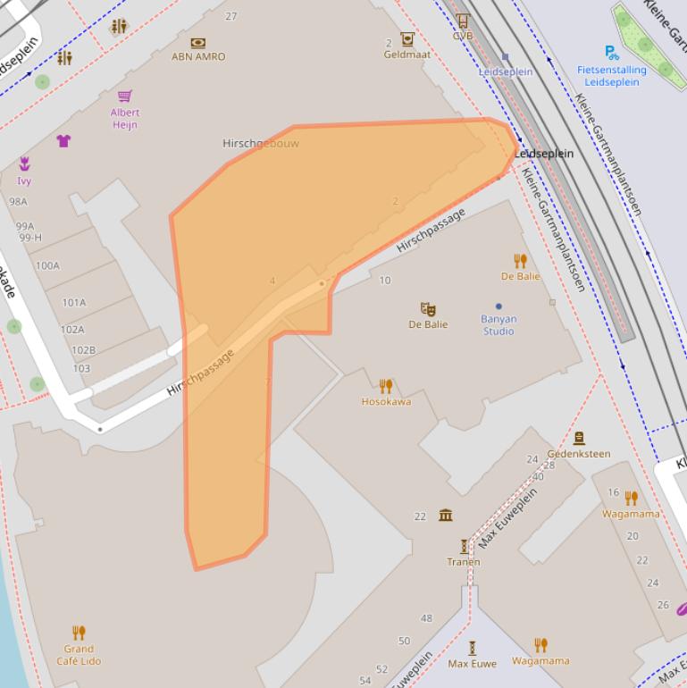 Kaart van postcodegebied 1017MC.