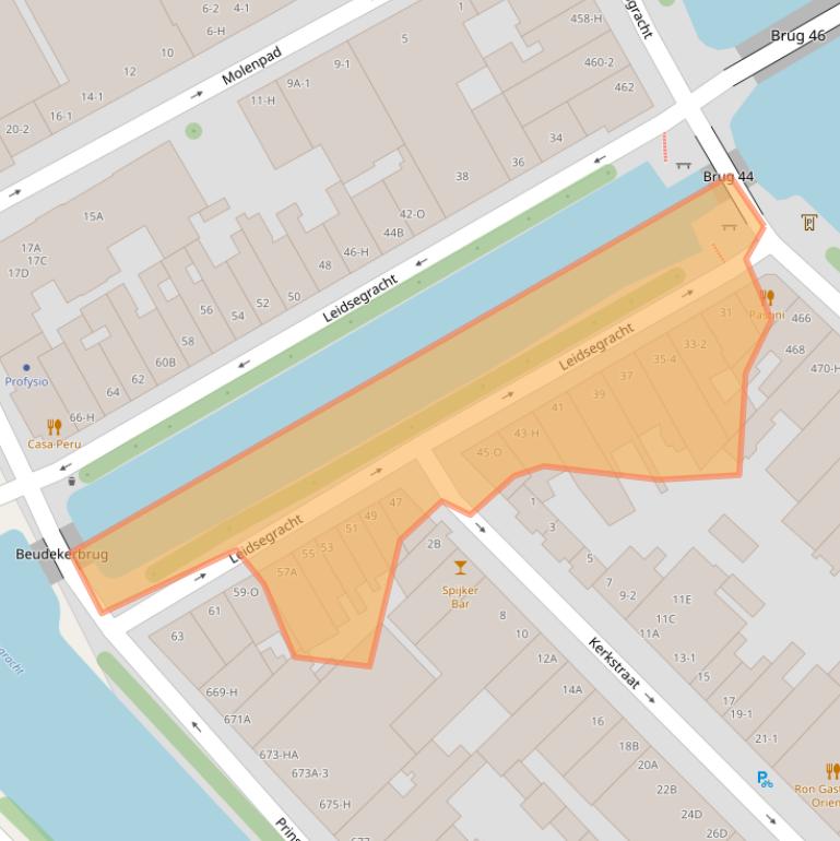 Kaart van postcodegebied 1017NB.