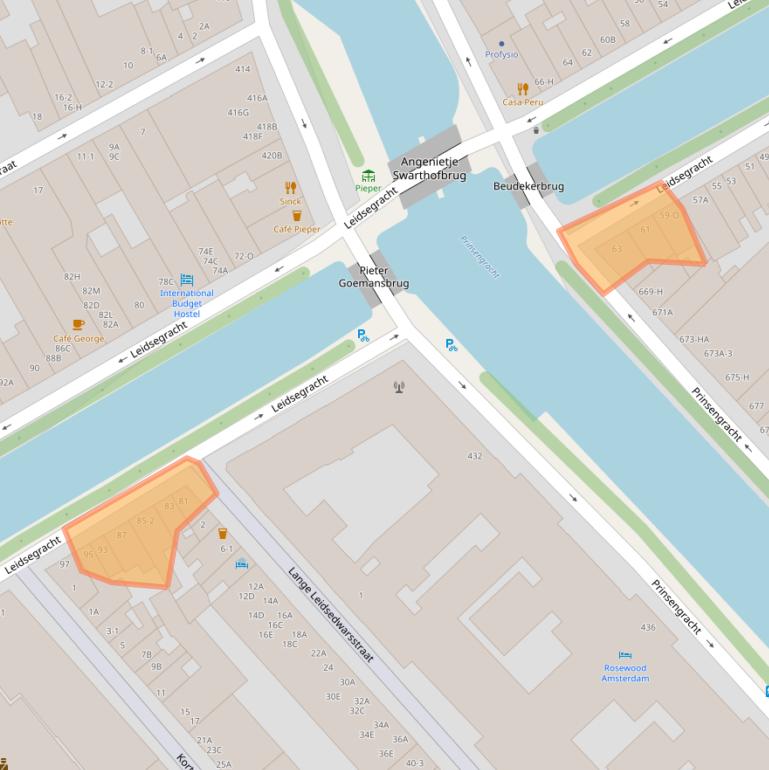 Kaart van postcodegebied 1017NC.