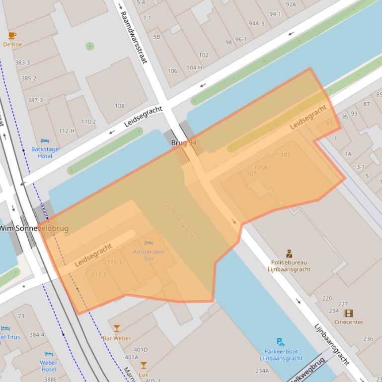 Kaart van postcodegebied 1017ND.