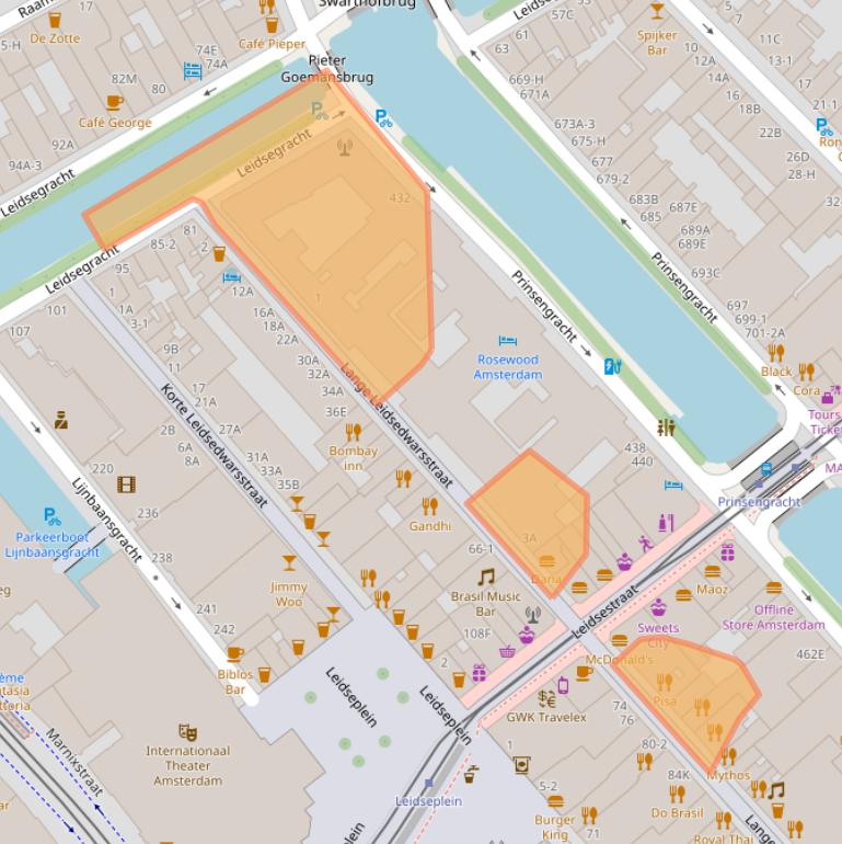 Kaart van postcodegebied 1017NE.