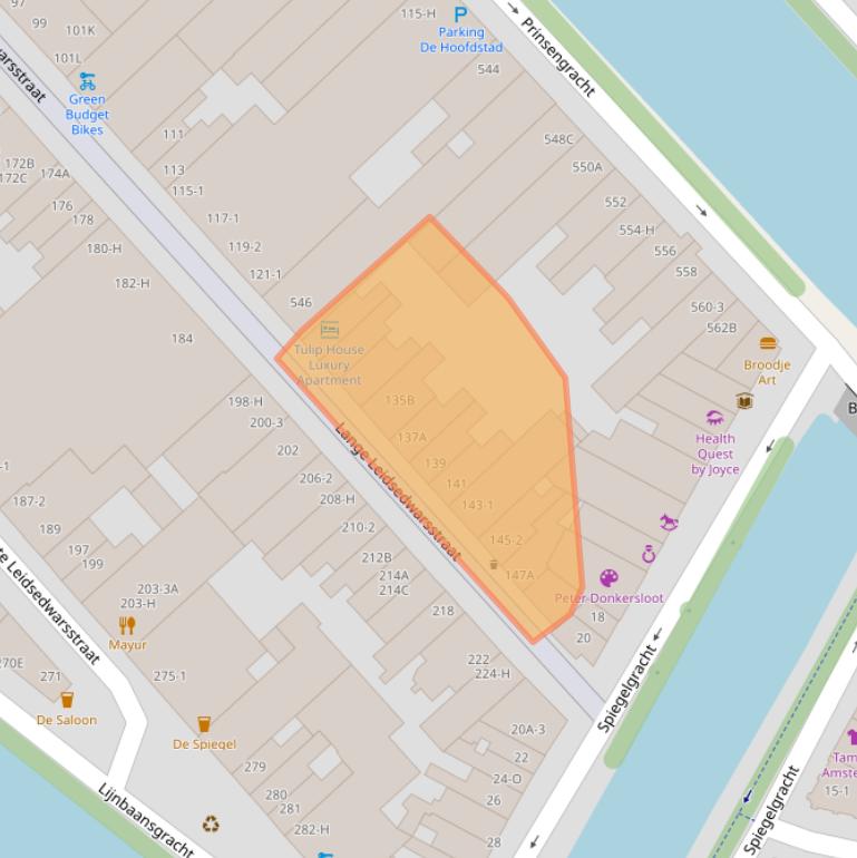 Kaart van postcodegebied 1017NK.