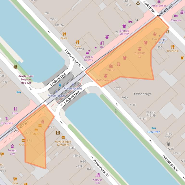 Kaart van postcodegebied 1017NX.