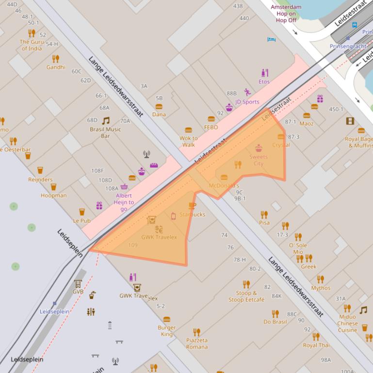 Kaart van postcodegebied 1017NZ.