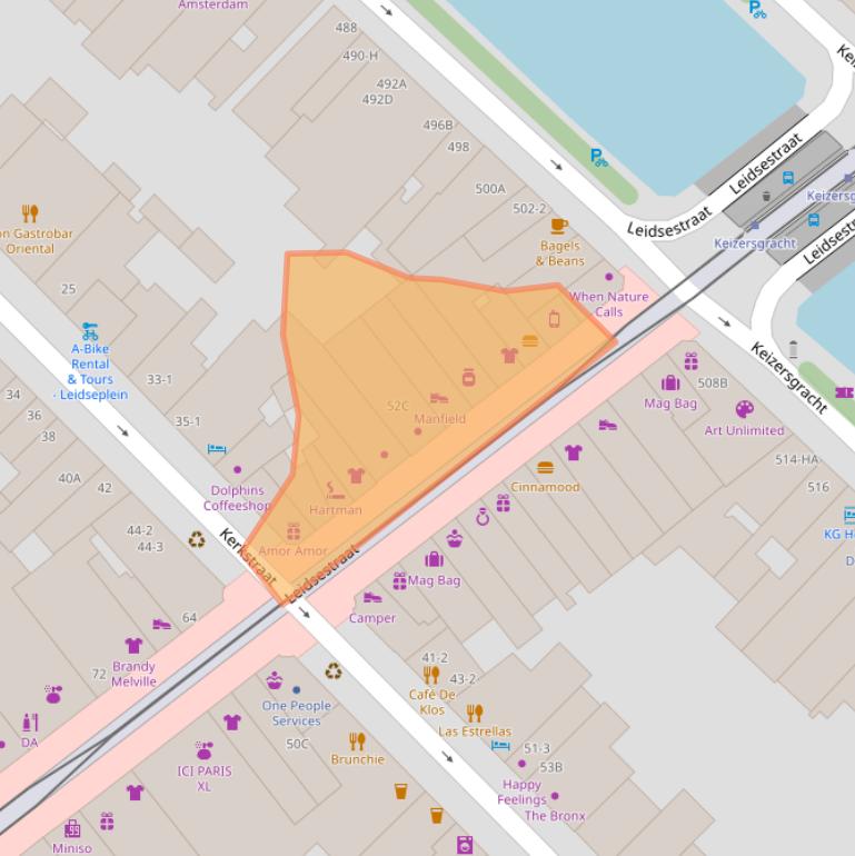 Kaart van postcodegebied 1017PC.