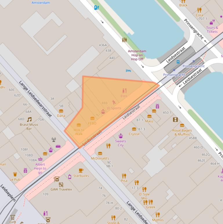 Kaart van postcodegebied 1017PE.