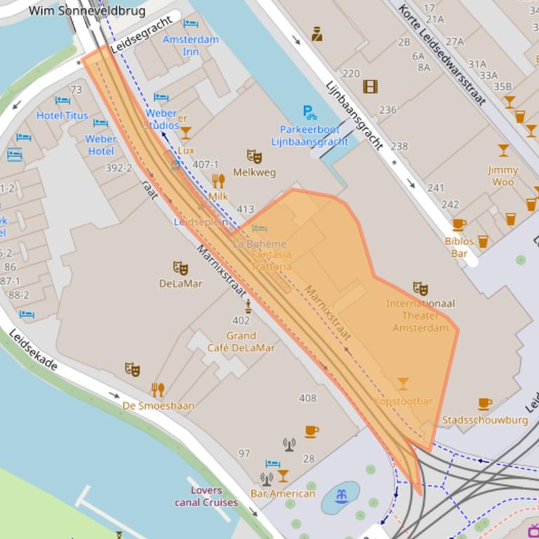 Kaart van postcodegebied 1017PK.