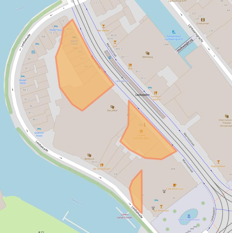 Kaart van postcodegebied 1017PL.