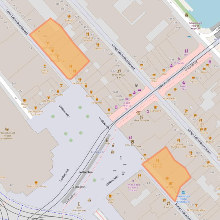 Kaart van postcodegebied 1017PW.