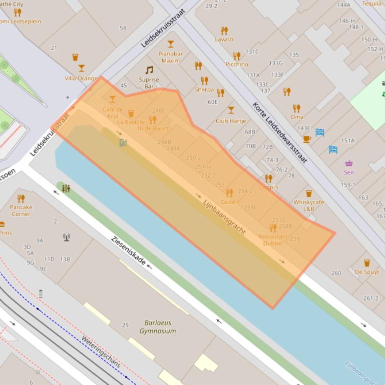 Kaart van postcodegebied 1017RK.