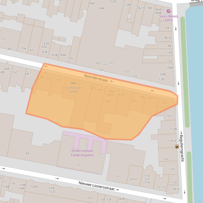 Kaart van postcodegebied 1017TW.