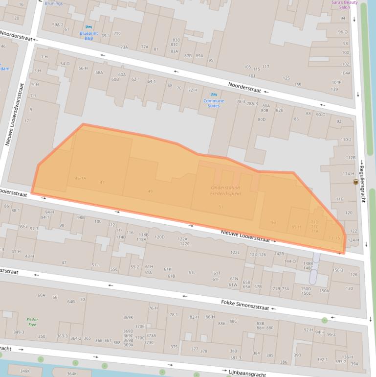 Kaart van postcodegebied 1017VB.