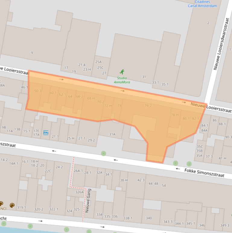 Kaart van postcodegebied 1017VD.