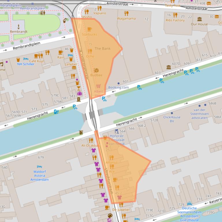 Kaart van postcodegebied 1017VH.