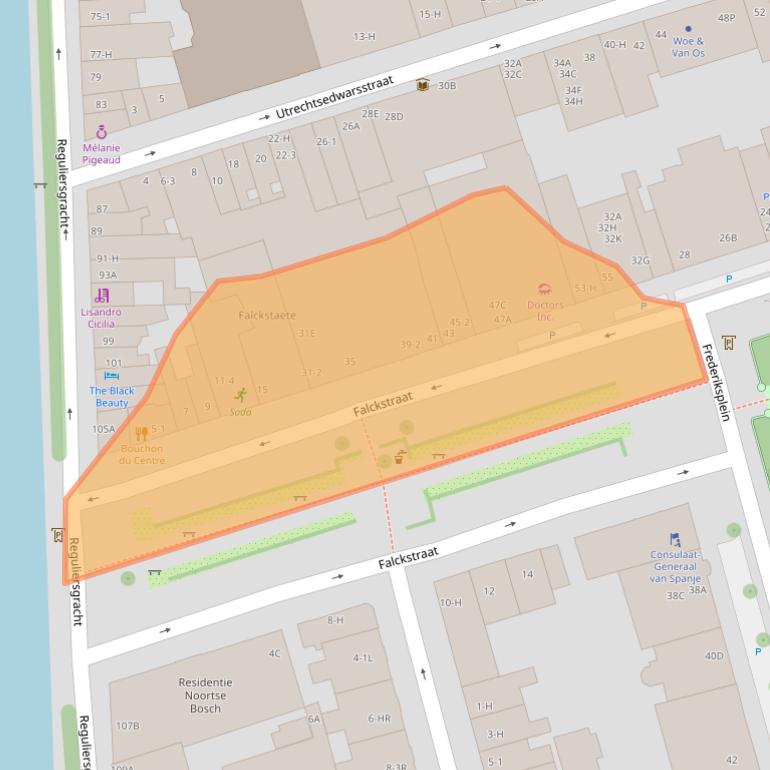 Kaart van postcodegebied 1017VV.