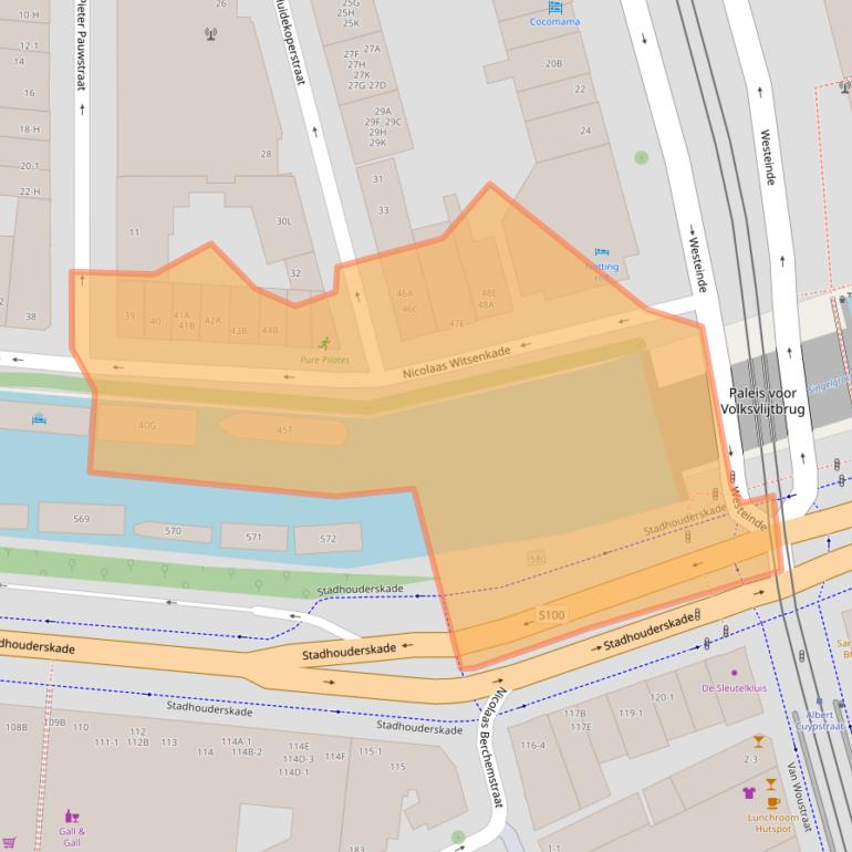 Kaart van postcodegebied 1017ZV.