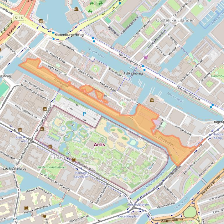 Kaart van postcodegebied 1018AD.