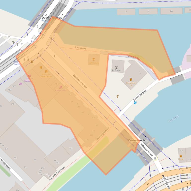 Kaart van postcodegebied 1018AG.