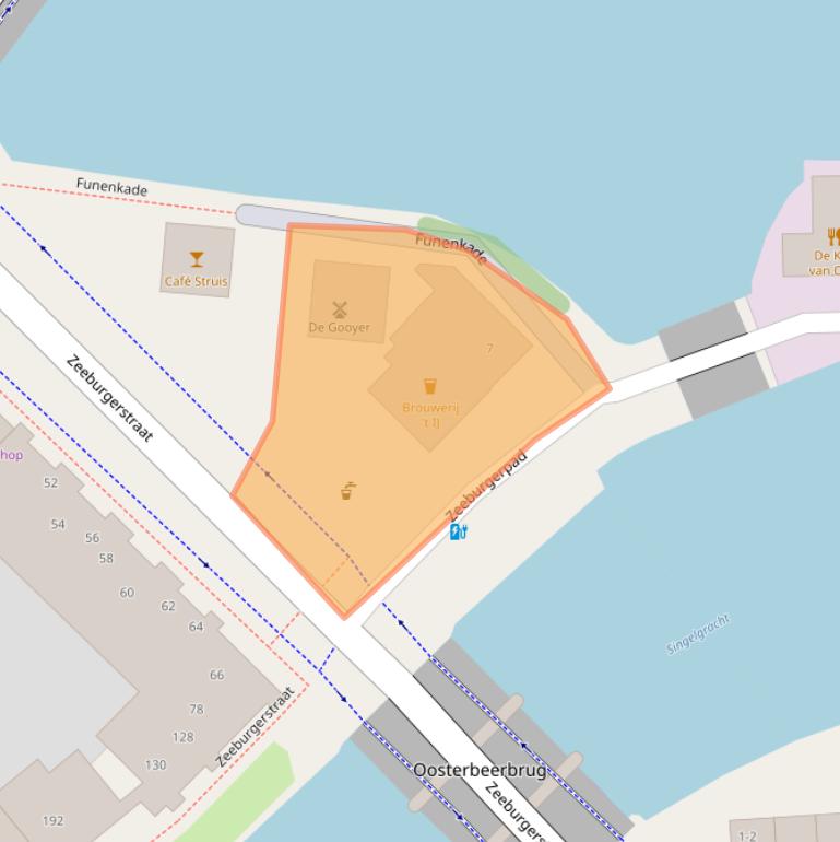 Kaart van postcodegebied 1018AL.