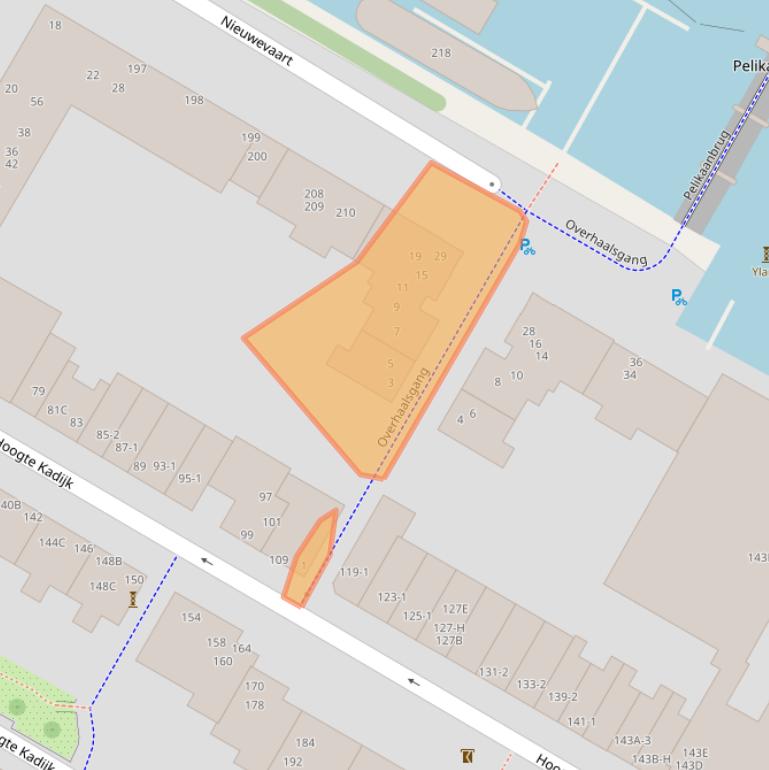 Kaart van postcodegebied 1018AT.