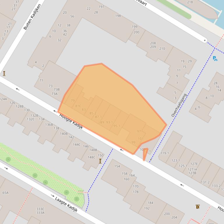 Kaart van postcodegebied 1018BG.