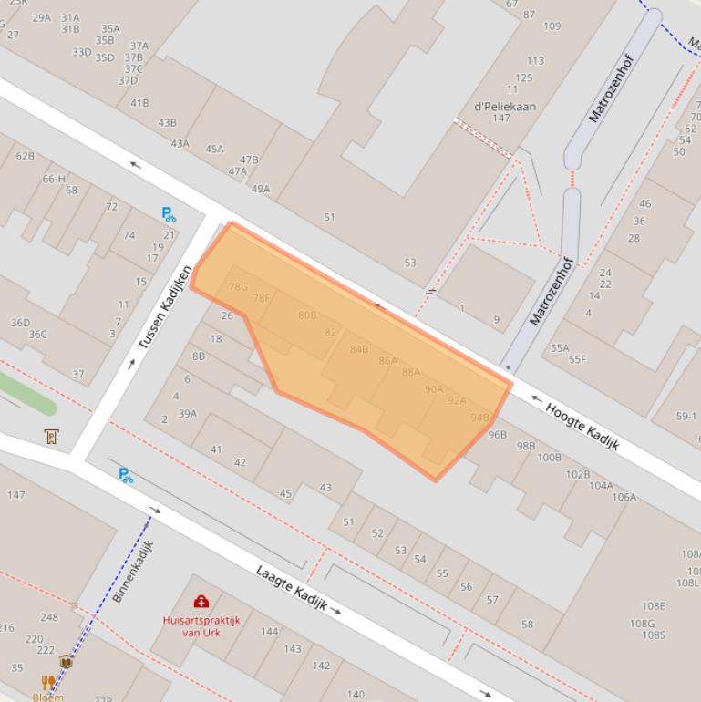 Kaart van postcodegebied 1018BR.