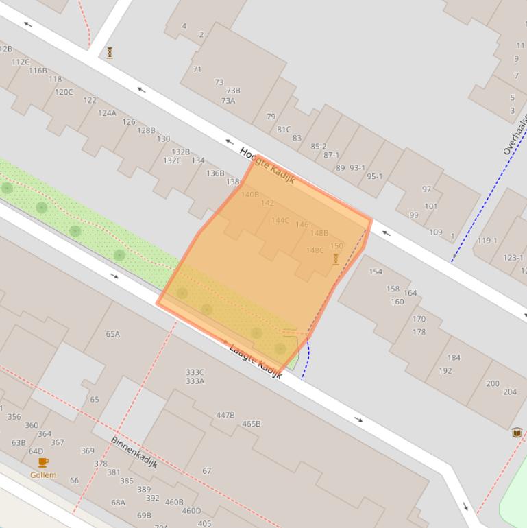 Kaart van postcodegebied 1018BV.