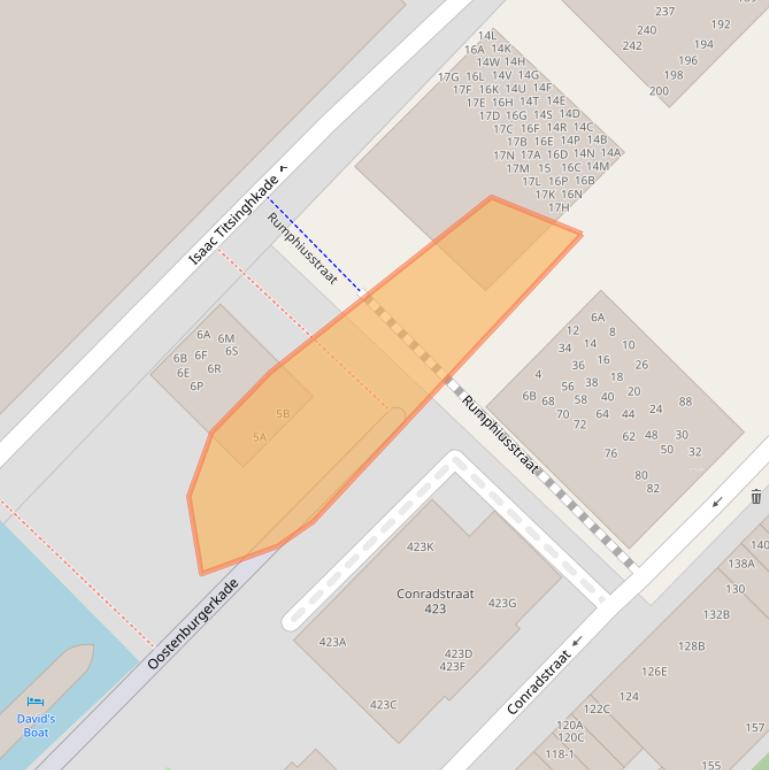 Kaart van postcodegebied 1018CB.