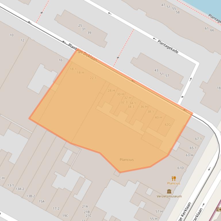 Kaart van postcodegebied 1018CN.