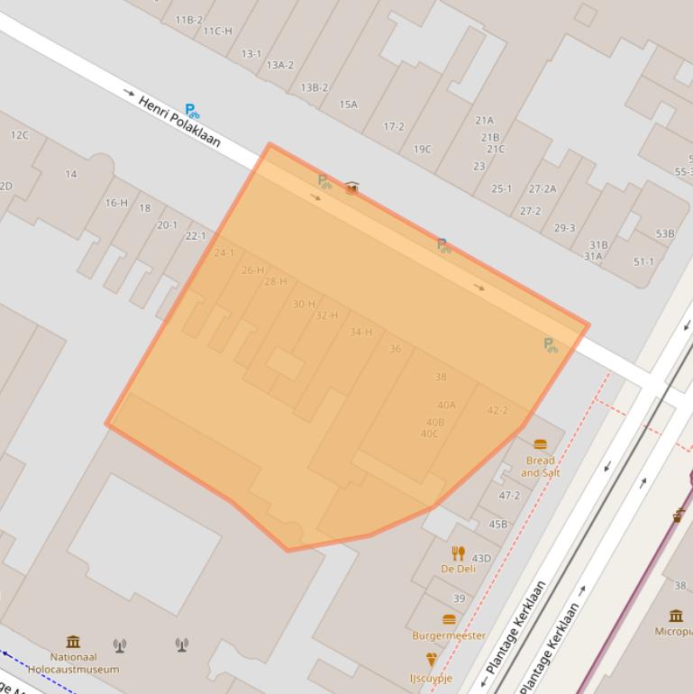 Kaart van postcodegebied 1018CT.