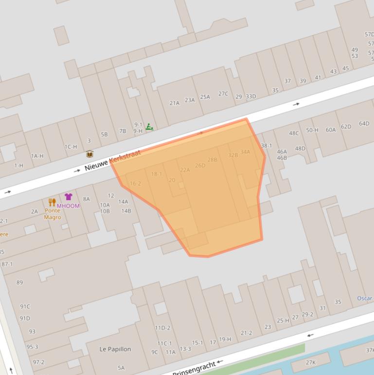 Kaart van postcodegebied 1018EB.