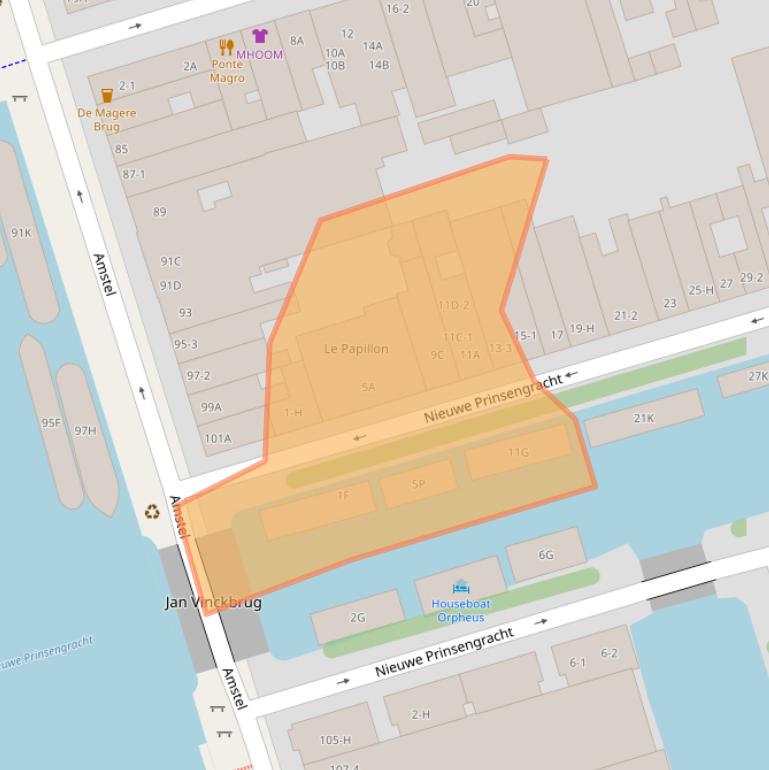 Kaart van postcodegebied 1018ED.