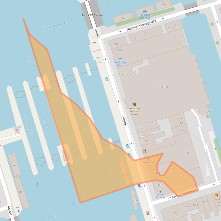 Kaart van postcodegebied 1018EN.