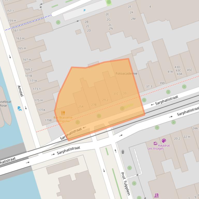 Kaart van postcodegebied 1018EV.