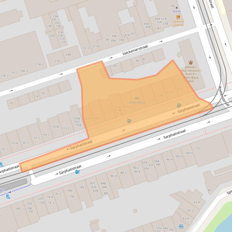 Kaart van postcodegebied 1018GB.