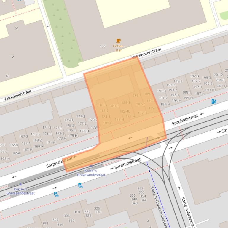 Kaart van postcodegebied 1018GG.