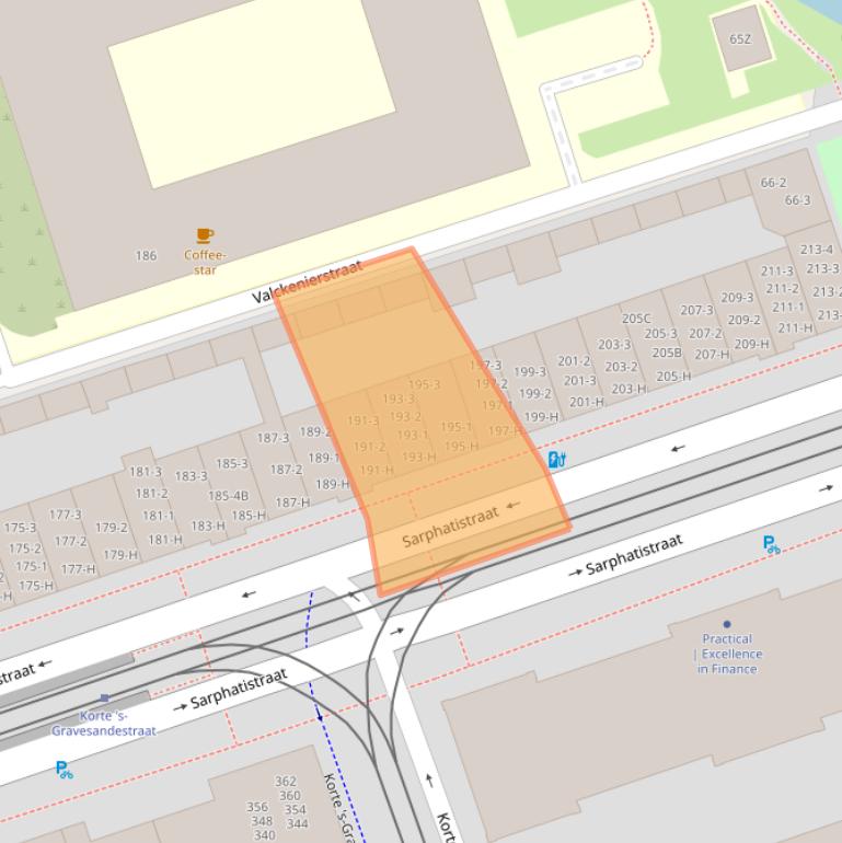 Kaart van postcodegebied 1018GH.