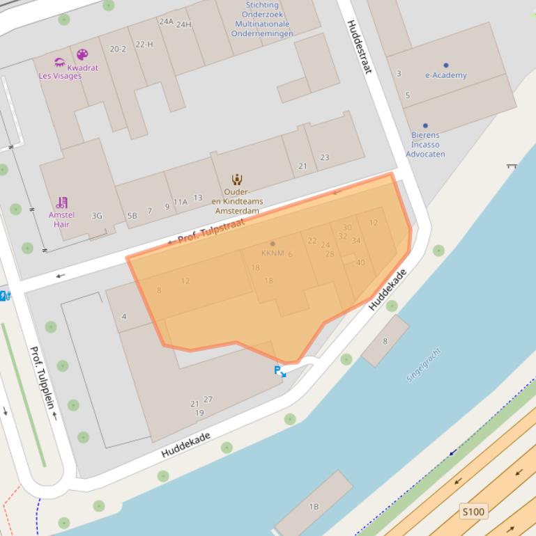 Kaart van postcodegebied 1018HA.