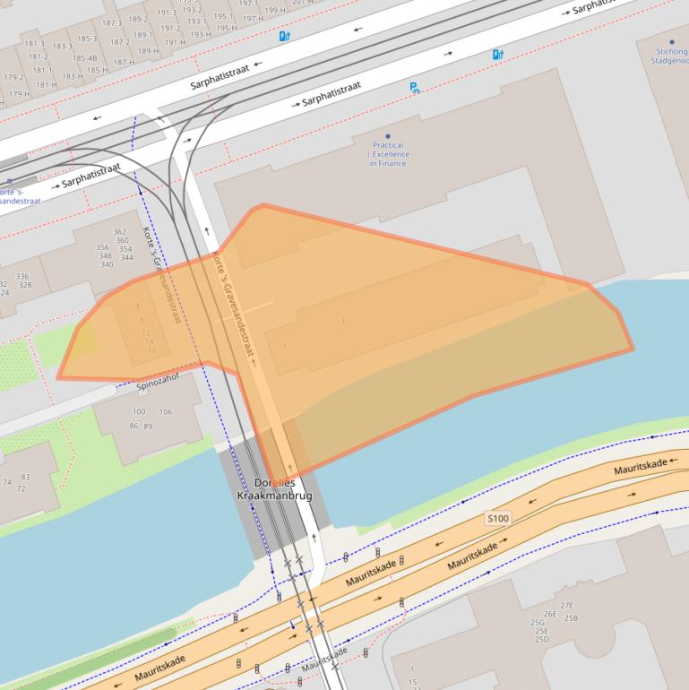 Kaart van postcodegebied 1018HK.